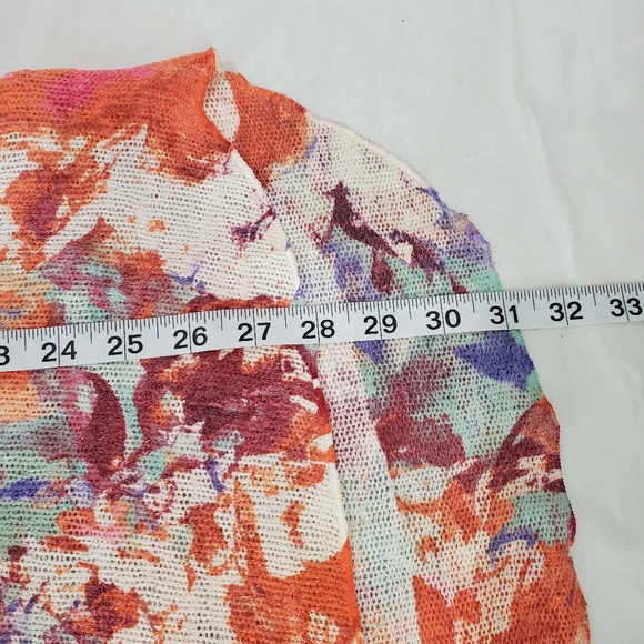 Soft Surroundings Late Bloom Floral Top Medium Watercolor Artsy Fall Teacher - Picture 11 of 11